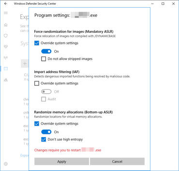 Disabling Mandatory Aslr Windows 10